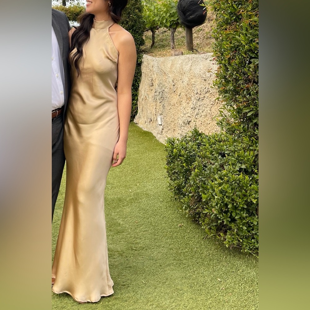 Pretty Lavish bridesmaid dress in Champagne/Gold